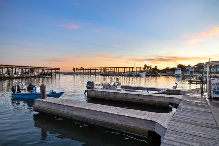 Boats and dockside details at Bluff's Landing
