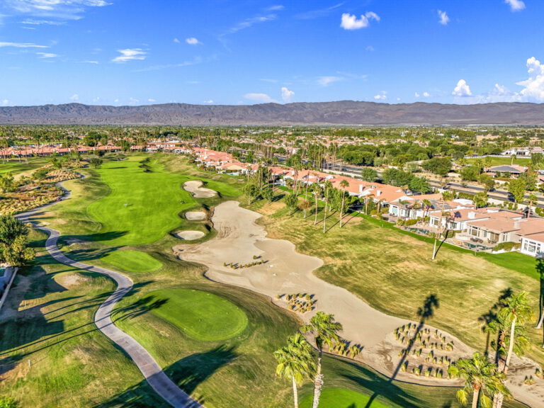 PGA West course with mountain backdrop