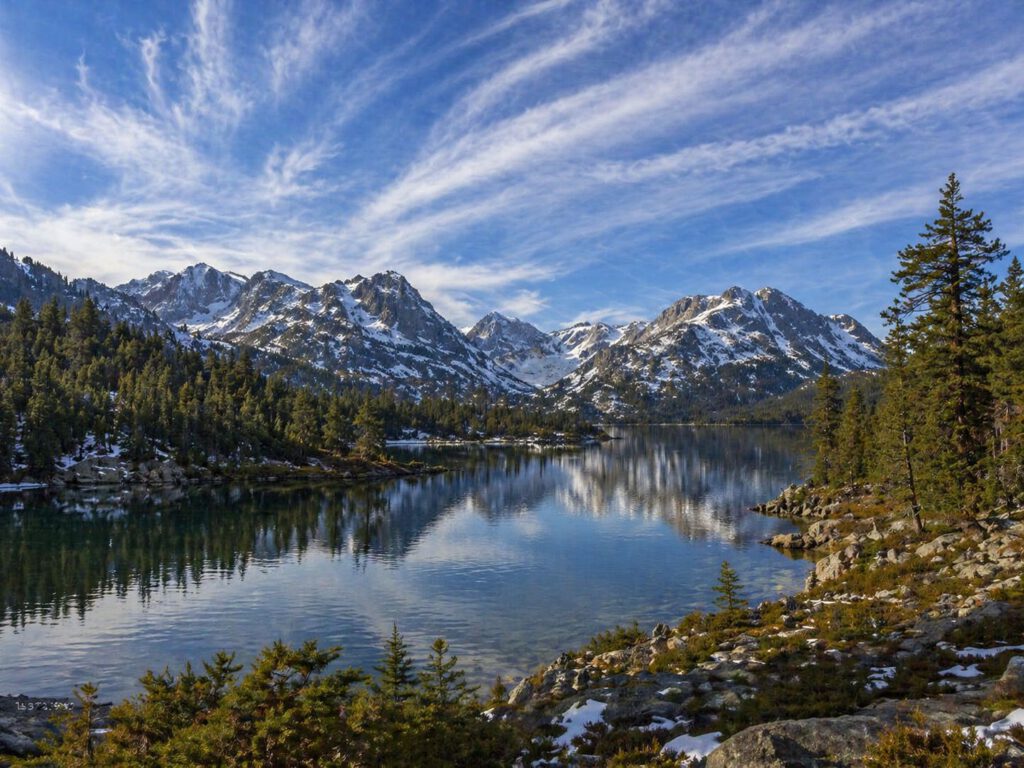 Eastern Sierra mountain road and open high-desert valley