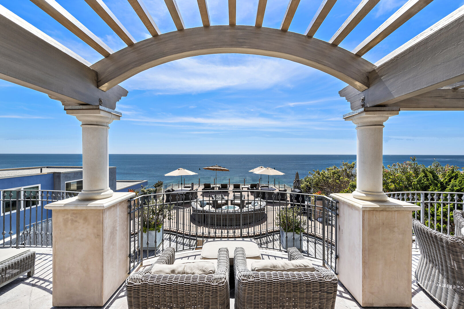 Ocean view from a Laguna Beach coastal balcony