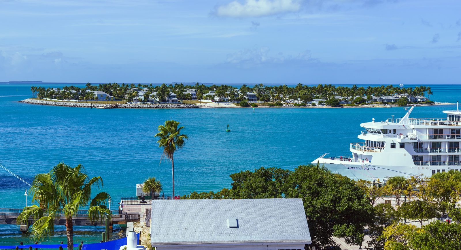 Sunset over Sunset Key viewed from Key West, Florida